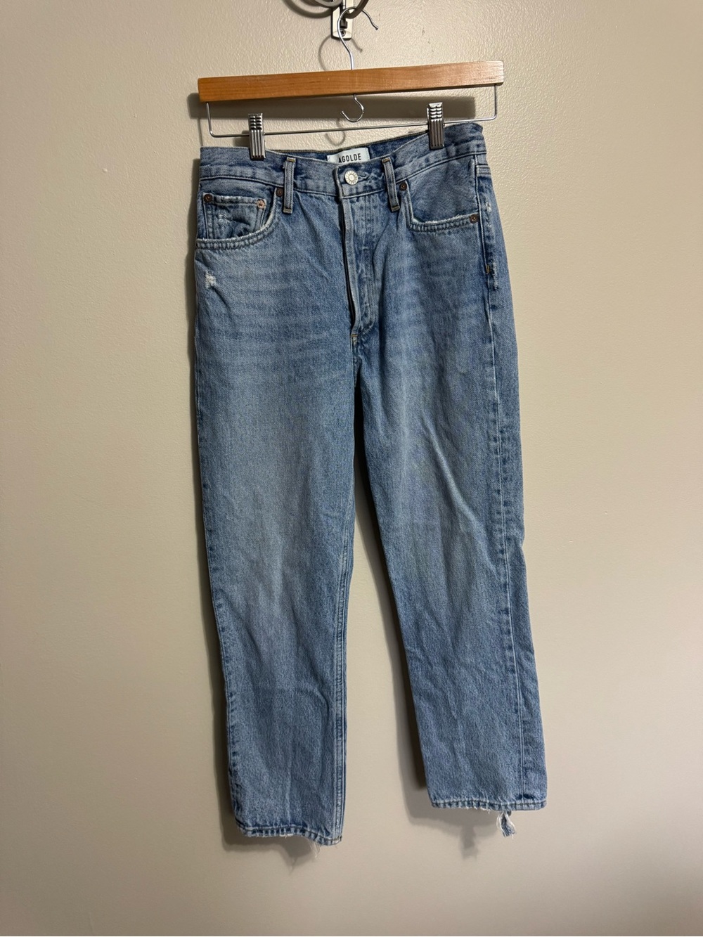 Agolde Women's Light Blue Relaxed Jeans
